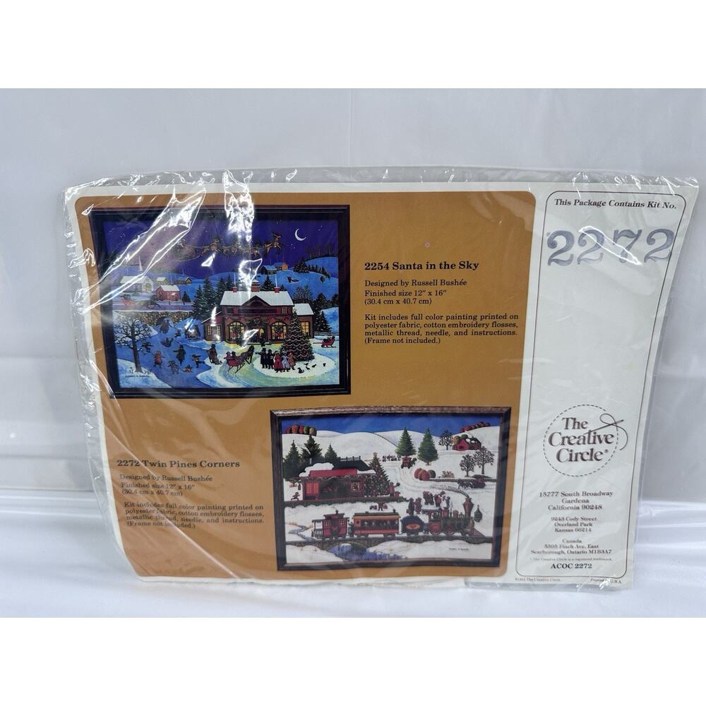 The Creative Circle Needlework Kit 2272 Twin Pines Corners Christmas Crafty DIY